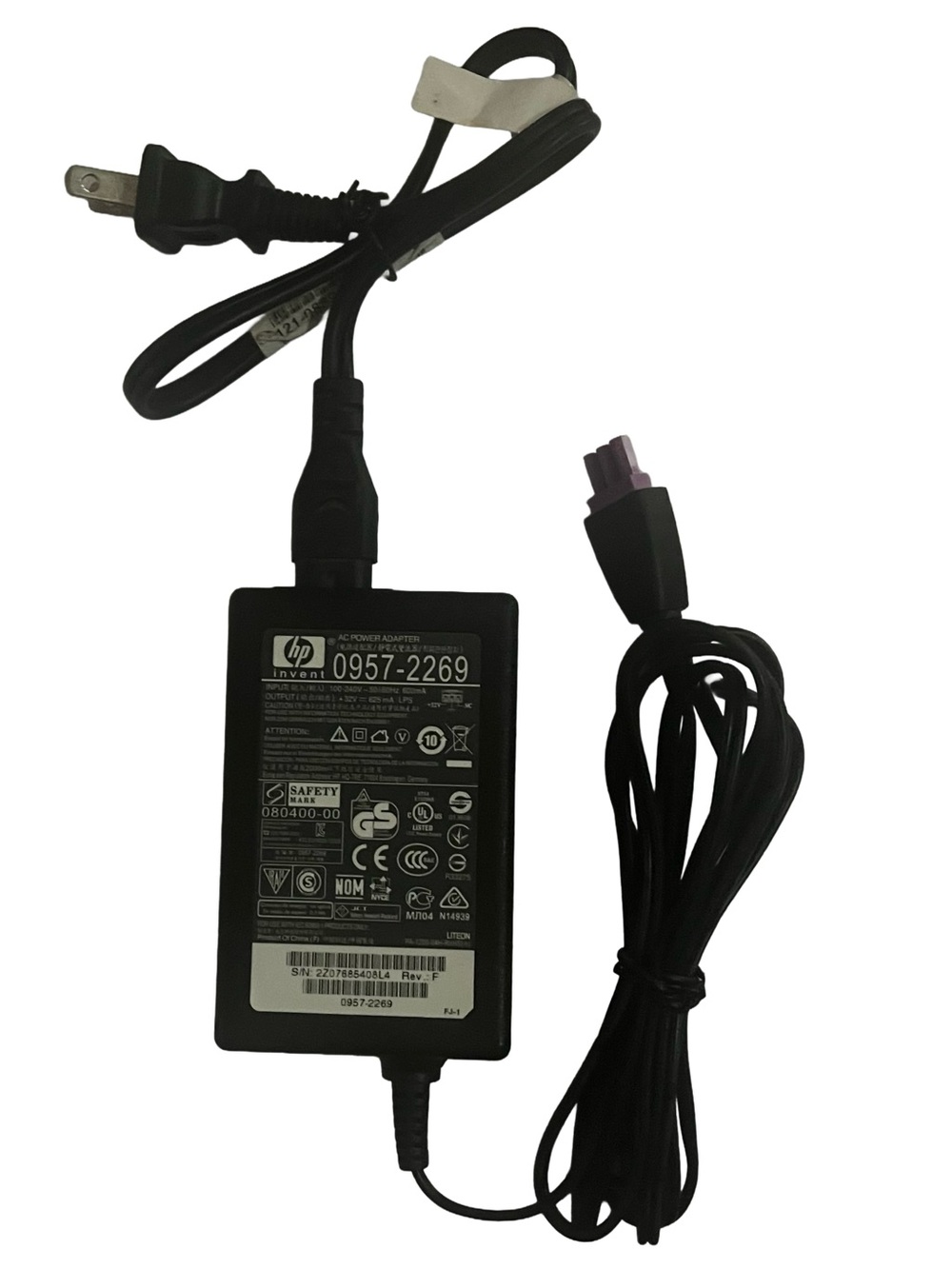 HP INVENT GENUINE OFFICEJET AC POWER ADAPTER Cord 0957-2269